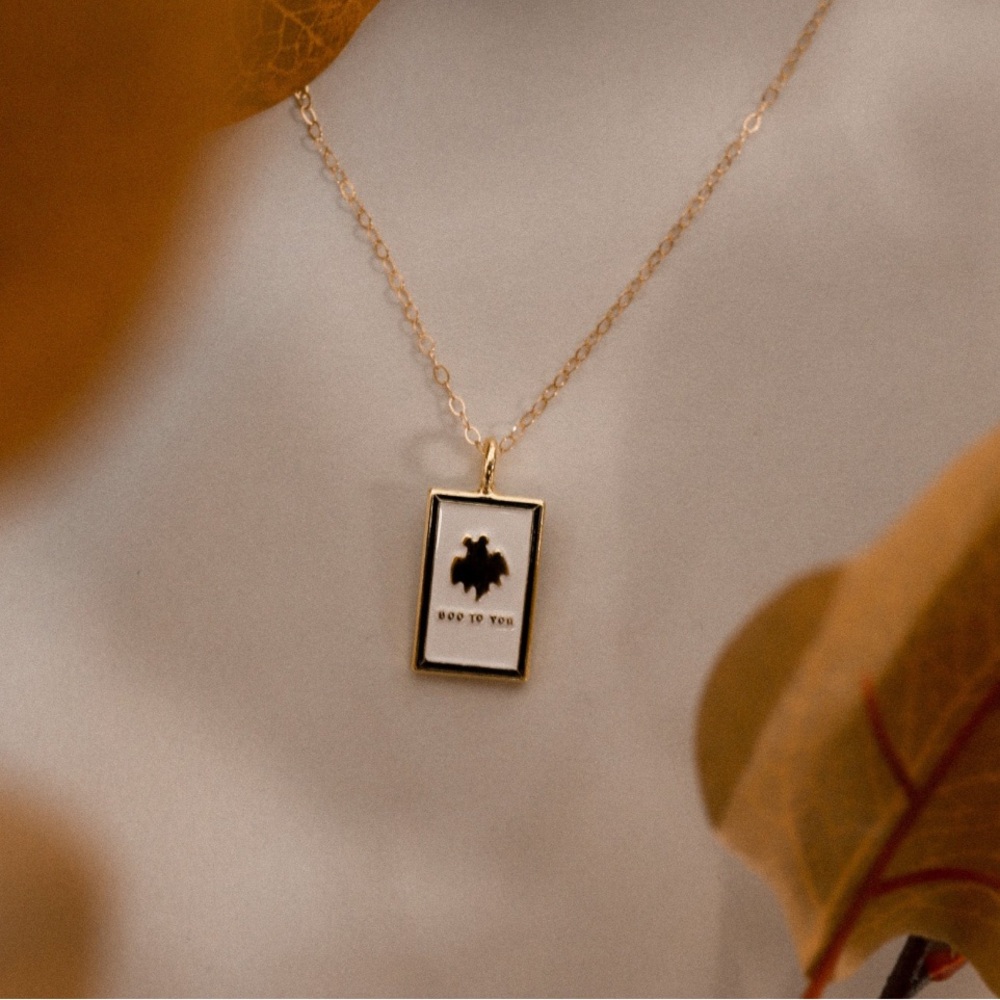 Jo and Co Gold Filled Boo to You necklace and charm